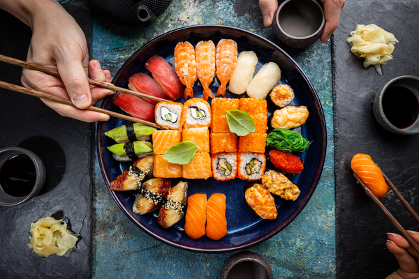 Fazendo sushi em casa com azeite de oliva